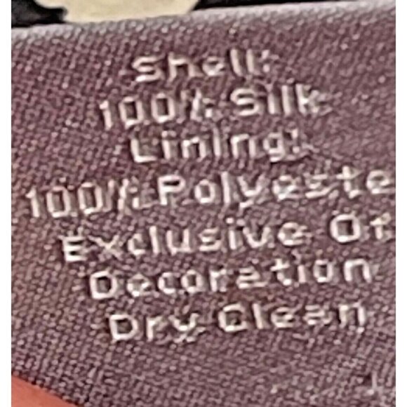 Ann Taylor Petite 12P Silk Geometric A-Line Skirt Black Cream - Picture 5 of 5